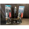 Image 1 : 2 Professional Cordless Milk Frothers With Standing Base - New
