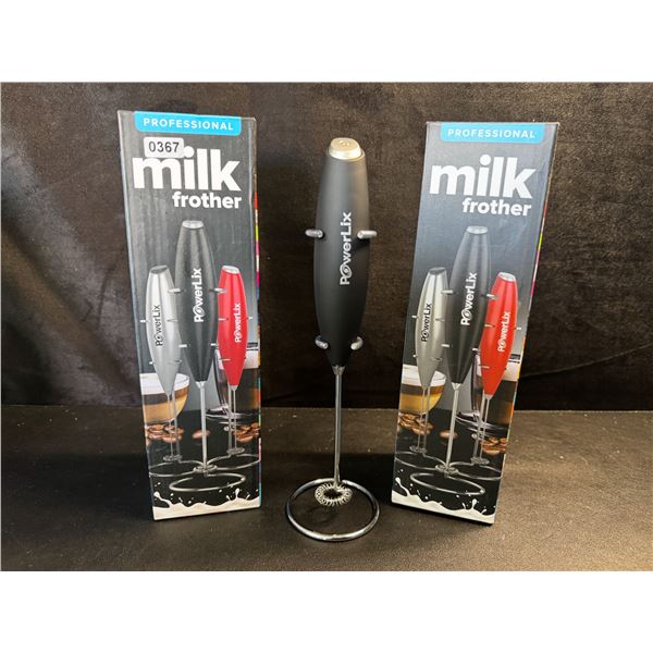 2 Professional Cordless Milk Frothers With Standing Base - New