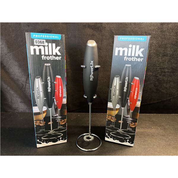 2 Professional Cordless Milk Frothers With Standing Base - New