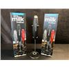 Image 1 : 2 Professional Cordless Milk Frothers With Standing Base - New