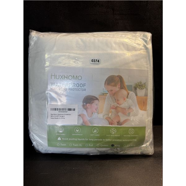 1 Muxhomo King Size Waterproof Bamboo Mattress Protector - New