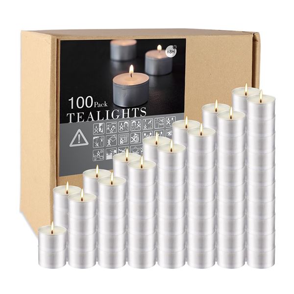1 100-Count Pack of Tealight Candles - New