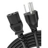 Image 1 : 1 Bicmice Standard PC/Monitor/TV Replacement Power Cord - 10-Feet - Black - New