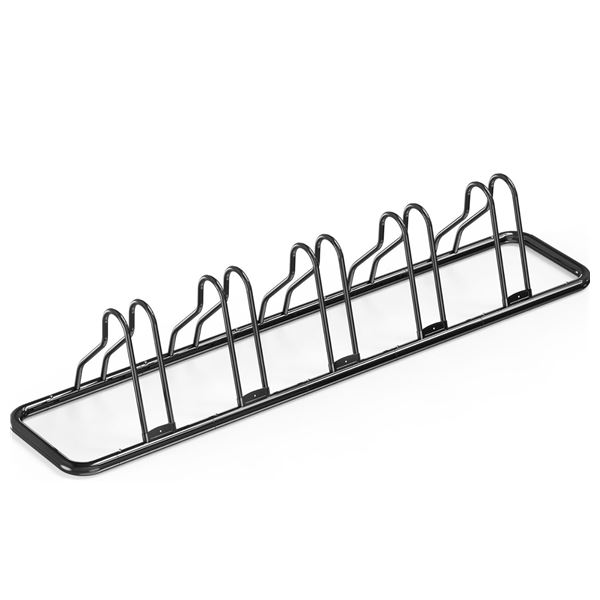 1 SimpleHouseware 5 Bicycle Floor Parking Adjustable Storage Stand - Silver - New