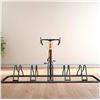 Image 2 : 1 SimpleHouseware 5 Bicycle Floor Parking Adjustable Storage Stand - Silver - New