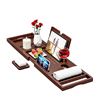 Image 1 : 1 Premium Bamboo Bathtub Caddy Tray with Soap Dish and Tablet Stand - New
