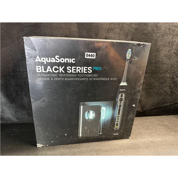1 AquaSonic Black Series Pro Ultra Sonic Toothbrush Set - New