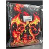 Image 2 : 1 Leather Pokemon Premium Card Binder; Charizard/Squirtle Design - Holds 400 Cards - New