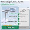 Image 4 : 1 Magnifying Glass with LED Light and Stand - USB-C Rechargeable Design - New