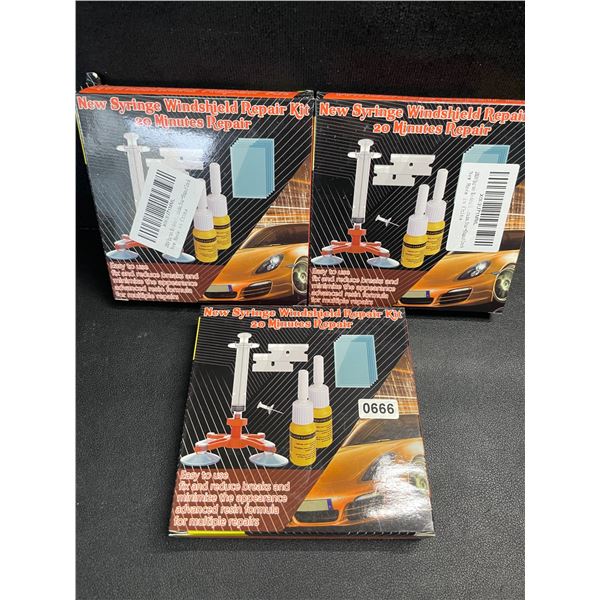 3 DIY Windshield Glass Repair Kits - New