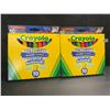 Image 1 : 2 Packs of Crayola Ultra-Clean Washable Bold Markers (10 Per Pack) - New