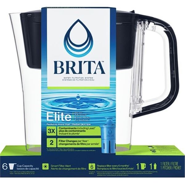 1 BRITA Elite 6-Cup Water Pitcher with Filter - New Sealed!