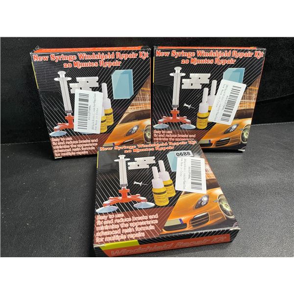 3 DIY Windshield Glass Repair Kits - New