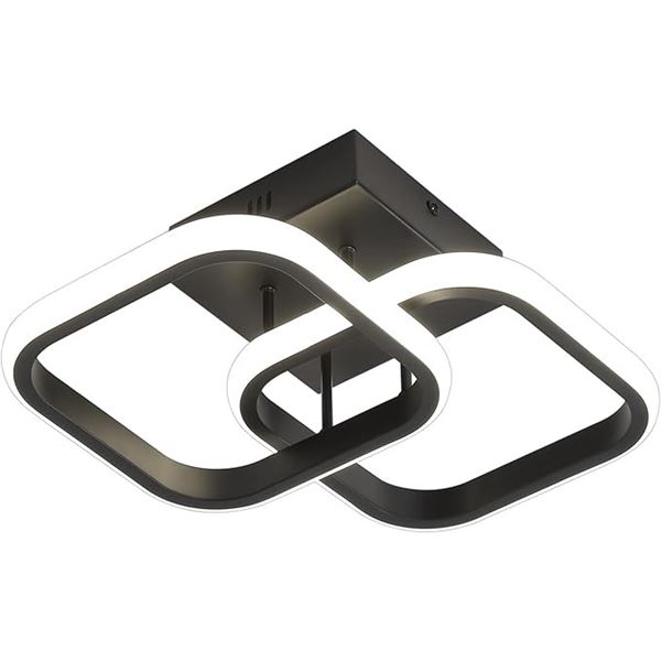 1 Amzasa Black Square Modern Ceiling Light Fixture - New in Box!