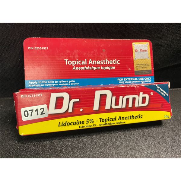 1 Dr.Numb Topical Anesthetic Numbing Cream for Pain with 5% Lidocaine - 30g - New (Exp: AU/2027)
