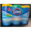 Image 1 : 3-Pack Clorox Disinfecting Wipes - 3 Tubs x 75 Wet Wipes Each (2x Crisp Lemon, 1x Fresh Scent) - New
