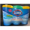 Image 1 : 3-Pack Clorox Disinfecting Wipes - 3 Tubs x 75 Wet Wipes Each (2x Crisp Lemon, 1x Fresh Scent) - New