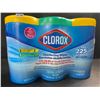 Image 1 : 3-Pack Clorox Disinfecting Wipes - 3 Tubs x 75 Wet Wipes Each (2x Crisp Lemon, 1x Fresh Scent) - New