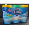 Image 1 : 3-Pack Clorox Disinfecting Wipes - 3 Tubs x 75 Wet Wipes Each (2x Crisp Lemon, 1x Fresh Scent) - New
