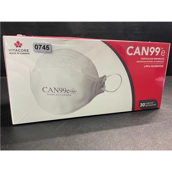 1 Box of CAN99e Particulate Respirator Face Masks - 30 Pack - New Sealed