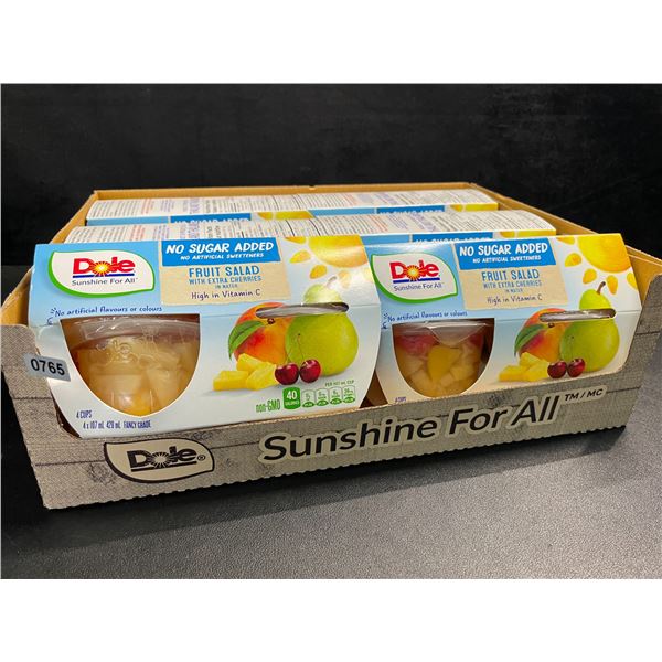 1 Case of Dole Fruit Salad Cups with Extra Cherries - 6 x 4-Packs Included - BB: JL 04/2025 - New