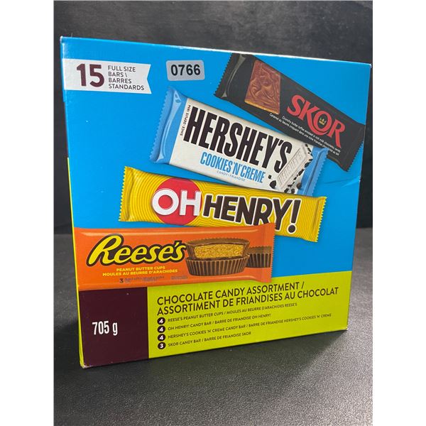 Hershey's Full-Size Chocolate Bars Variety Pack - 15 Bars (705g) - New
