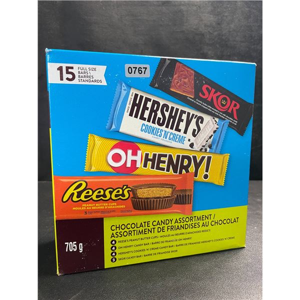 Hershey's Full-Size Chocolate Bars Variety Pack - 15 Bars (705g) - New
