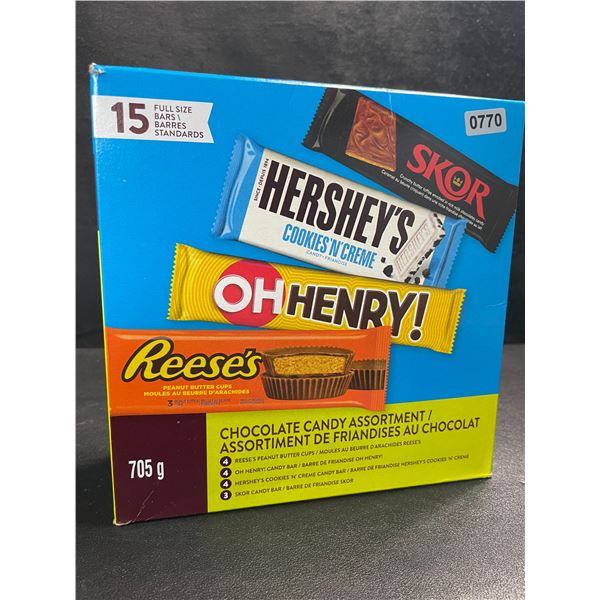 Hershey's Full-Size Chocolate Bars Variety Pack - 15 Bars (705g) - New