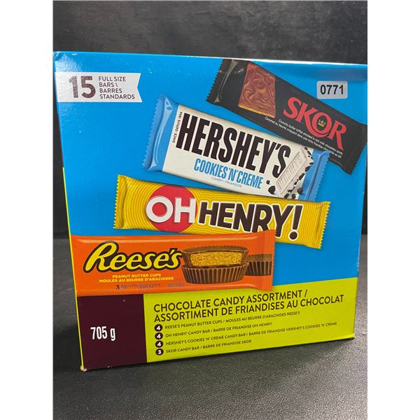 Hershey's Full-Size Chocolate Bars Variety Pack - 15 Bars (705g) - New
