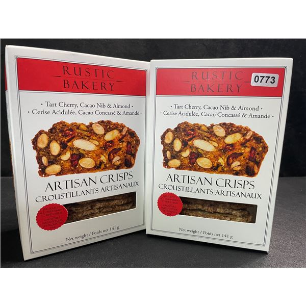 2 Boxes of Rustic Bakery Artisan Crisps - Tart Cherry, Cacao Nib, & Almond (141g) - New