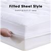 Image 2 : 1 Queen-Size Cooling Mattress Topper Pad (60 x 80") - Deep Pocket Mattress Topper - New in Box