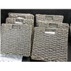 Image 4 : 6-Pack of mDesign Seagrass Woven Folding Cube Storage Baskets - Gray Wash - New in Box