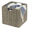 Image 6 : 6-Pack of mDesign Seagrass Woven Folding Cube Storage Baskets - Gray Wash - New in Box