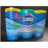Image 1 : 3-Pack Clorox Disinfecting Wipes - 3 Tubs x 75 Wet Wipes Each (2x Crisp Lemon, 1x Fresh Scent) - Ne