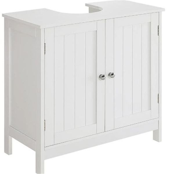 1 Under-Sink Storage Cabinet with 2-Doors and Shelf/Vanity Cabinet - White - New (Assembly Req'd)