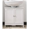 Image 2 : 1 Under-Sink Storage Cabinet with 2-Doors and Shelf/Vanity Cabinet - White - New (Assembly Req'd)