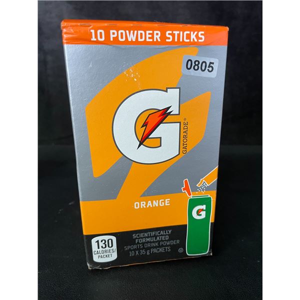 Gatorade Sports Drink Powder Packs - 10 x 35g Packets - Orange - New