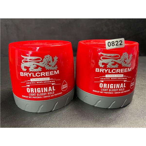 2 Brylcreem Original Light Glossy Hold Mens Hair Styling Creams - Red Tub (150ml) - New