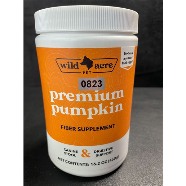 1 Tub of Wild Acre Premium Pumpkin Fiber Supplement for Dogs - 460g - New (BB: 03/2026)