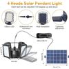 Image 6 : 1 Solar Shed Light for Outdoors w/ Motion Sensor;1000LM, 128LED Solar Pendant Light w/ Remote - New!