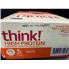 Image 3 : 1 Box of Think! High Protein Bars - 10 x 60g Bars - New Sealed