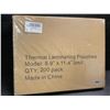 Image 4 : 200-Pack of Clear Thermal Laminating Pouches/Laminating Sheets - 8.9" x 11.4" - New Sealed