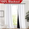 Image 6 : Nicetown White Curtains - 52" x 95" Length - 2 Panels - For Living Room - New