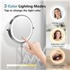 Image 4 : 1 Rechargeable Wall Mounted Makeup Mirror; 8-Inch Double Sided 1X/10X Magnification - NEW