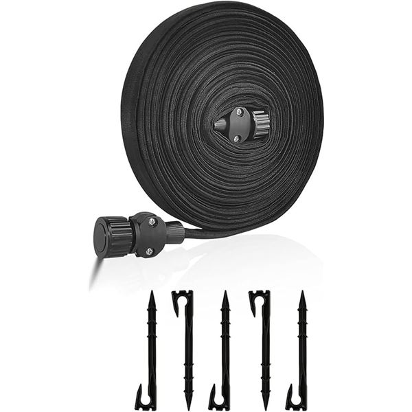 50FT Flat Soaker Hose Kit for Garden - Heavy-Duty Double Layer Leakproof Design - New!