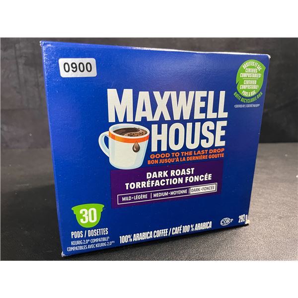 1 Box of Maxwell House Dark Roast Keurig K-Cup Coffee Pods (30 Pods) - New