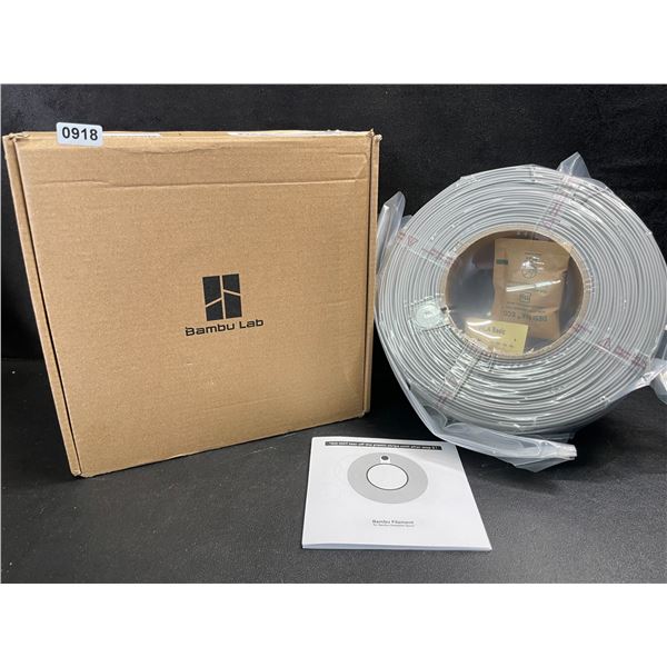 1 Roll of Bambu Lab PLA Basic 3D Printer Filament - Gray - 1.75 mm (330m Roll) - New in Box!