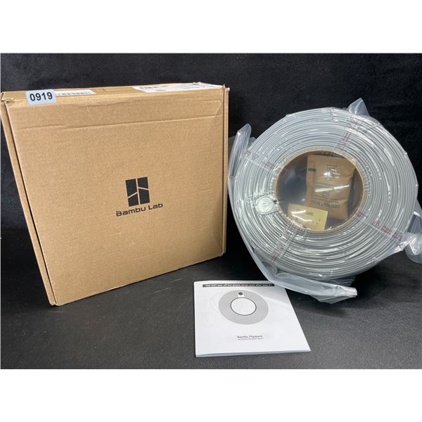 1 Roll of Bambu Lab PLA Basic 3D Printer Filament - Gray - 1.75 mm (330m Roll) - New in Box!