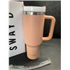 Image 3 : 1 SWAY'D S+ 40oz Tumbler; Insulated Stainless Steel Tumbler w/ Handle and Straw - New! (Peach)