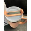 Image 4 : 1 SWAY'D S+ 40oz Tumbler; Insulated Stainless Steel Tumbler w/ Handle and Straw - New! (Peach)